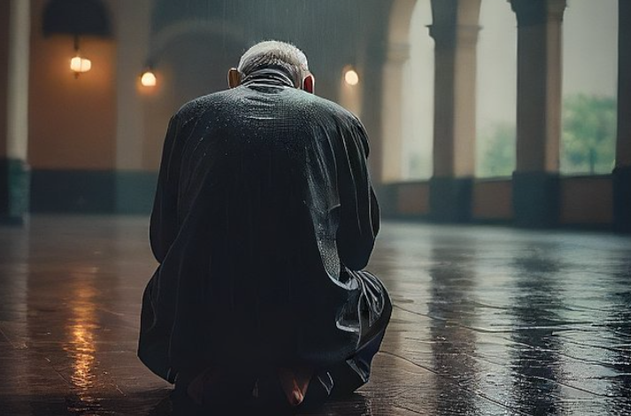 الدعاء تحت المطر في المنام