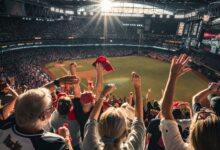 people watching baseball